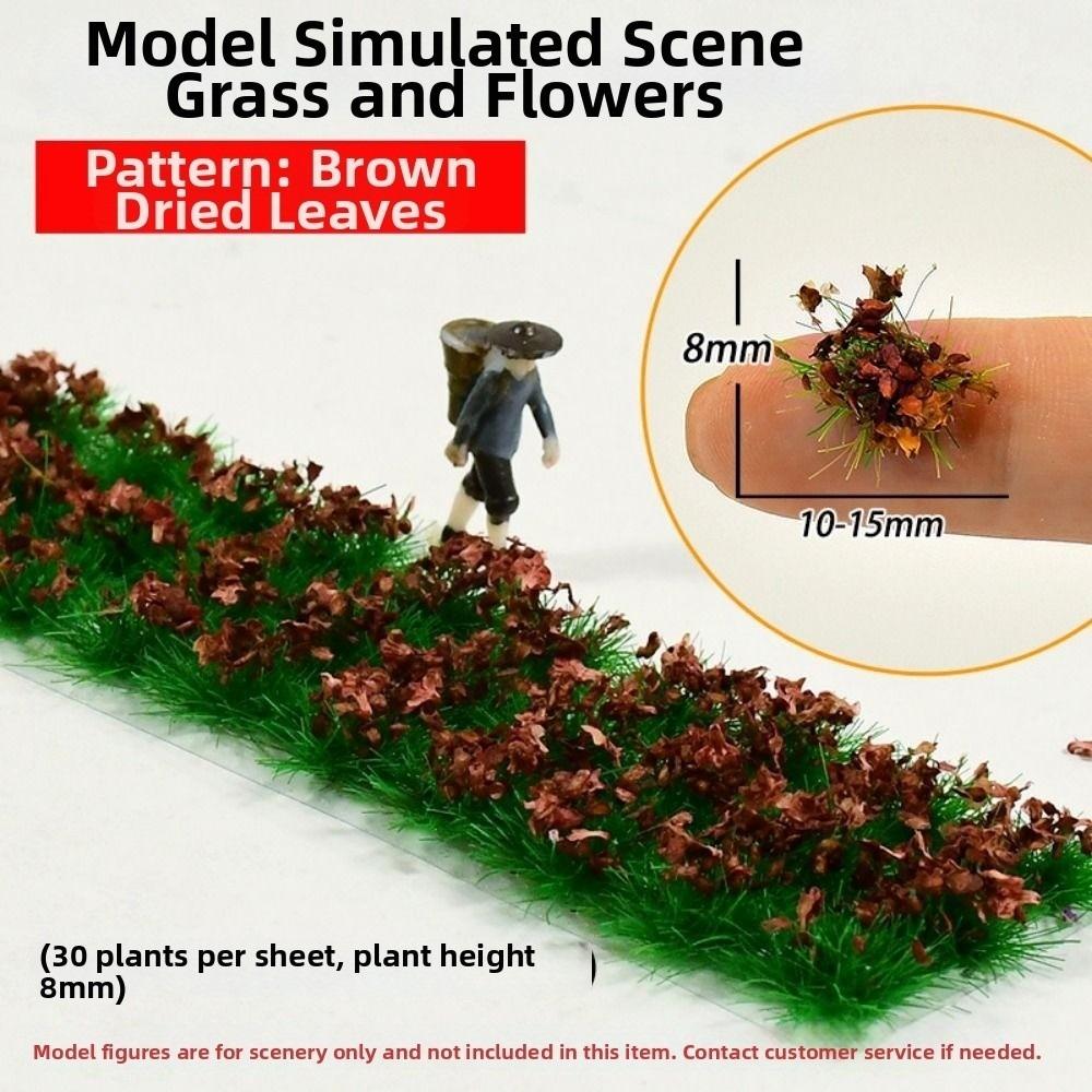 30pcs/set Plastic Simulated Flower Clusters 10~15mm*8mm Landscape Wargame Grass Tufts
