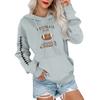 Women's Fashionable, Casual, Comfortable Round-neck, Hooded, Long-sleeved, Rugby-print Warm Sweater