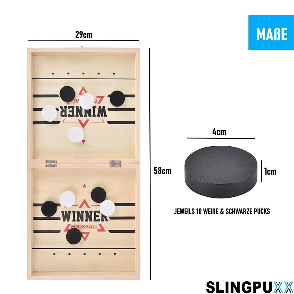 SLINGPUXX Sling Puck Game Table Football Winning Games Foldable Hockey Board Game