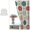 Christmas Blackout Curtains, Holiday Season Backdrop With Pine Leaves Ball Classic Design Print Window Drapes, For Living Room