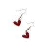 Chic Heart-Shaped Drip Oil Earrings - Versatile Alloy Personality Accessory