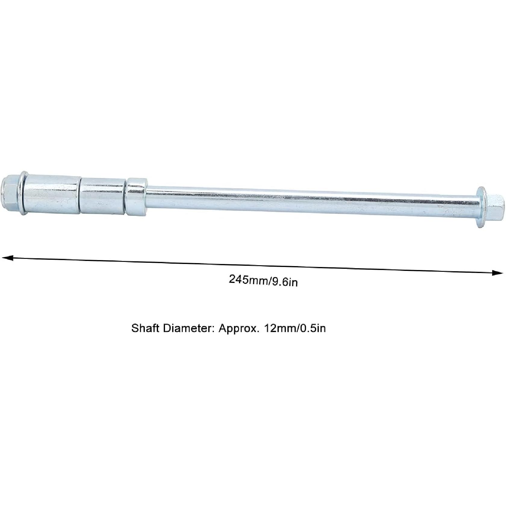 

Front Back Rear Axle, Dirt Bike Axle, Wheel Axles Dirt Bike, Universal Bike Rear, 245mm/9.6in Steel Alloy Front Back Rear Axle with 3 Spacers Fit for