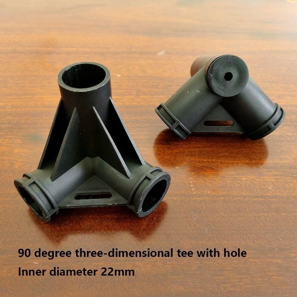 5pcs Black&White DIY Shelf Water Tube Joint Elbow Straight Joint Four Way Connector
