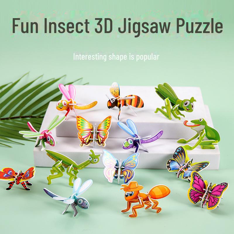 3D Animal Insect Jigsaw Puzzle: Creative DIY Toys for Early Childhood Education