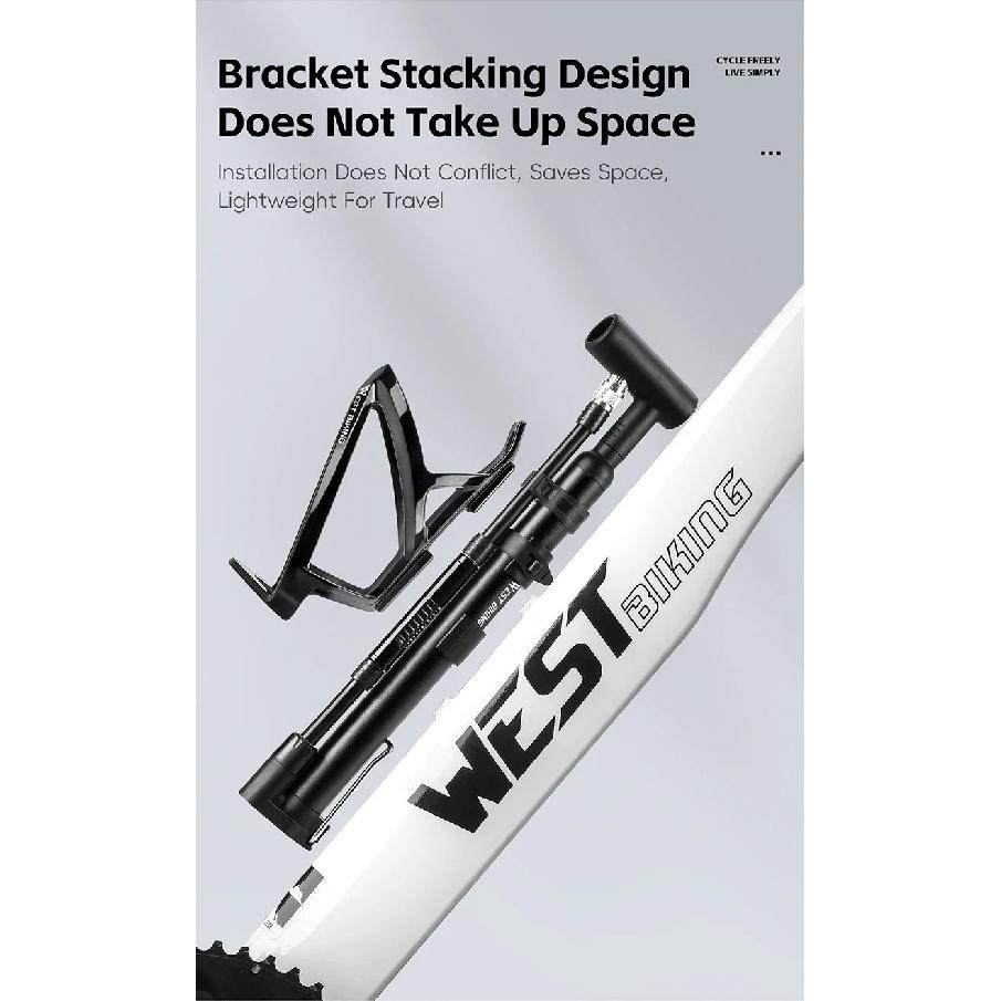 WEST BIKING משאבת אופניים מיני ניידת ידנית מנפח אוויר לצמיגים אופני כביש משאבת אוויר שסתום AV FV משאבת לחץ גבוה אביזרי אופניים