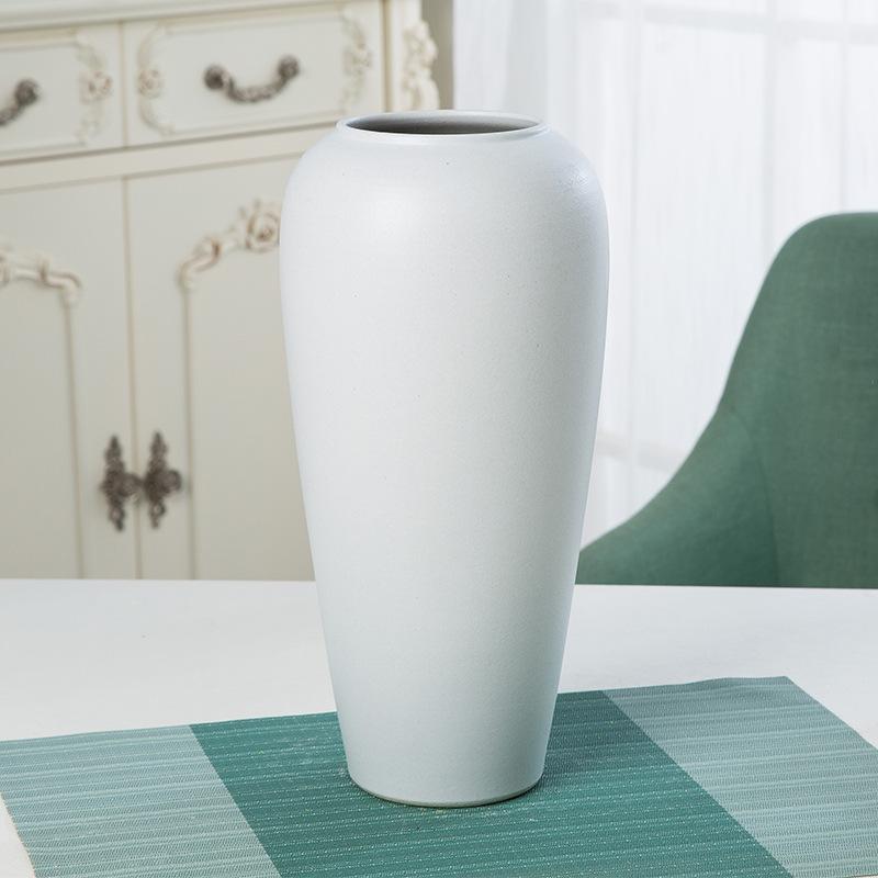 Modern Minimalist Ceramic Vase for Flower Arrangement - Decorative Pottery Jar for Living Room and Entry Table