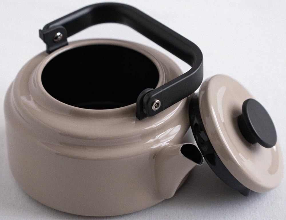 Nodahoro Amukettle, Enamel, Induction Compatible, Heat Resistant, Beige, AM-20K BE