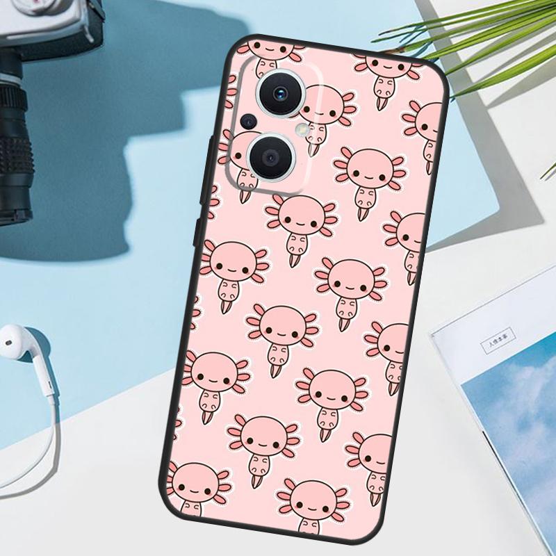 

Cute Animal Axolotl Cover For OPPO Reno 12 F 13F 14F 11F 10 11 13 14 Pro 7 8 Lite OPPO Find X9 X5 X6 X8 Pro Case OPPO Reno11 F
