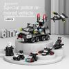6IN1 City Engineering Car Police Truck Mech Dinosaur Building Blocks Tank Helicopter Bricks Fire Fighting Set Toys for Children