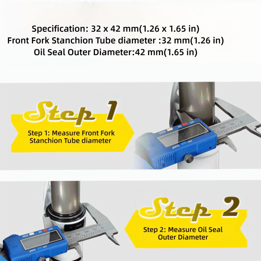 Stainless Steel, Rubber Bicycle Front Fork Oil Seal Kit  Damper Oil Maintenance