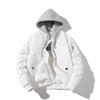 Autumn Winter Men's Jacket Solid Pilot Jacket Women Vintage Hooded Baseball Coat Casual Windbreak Parkas