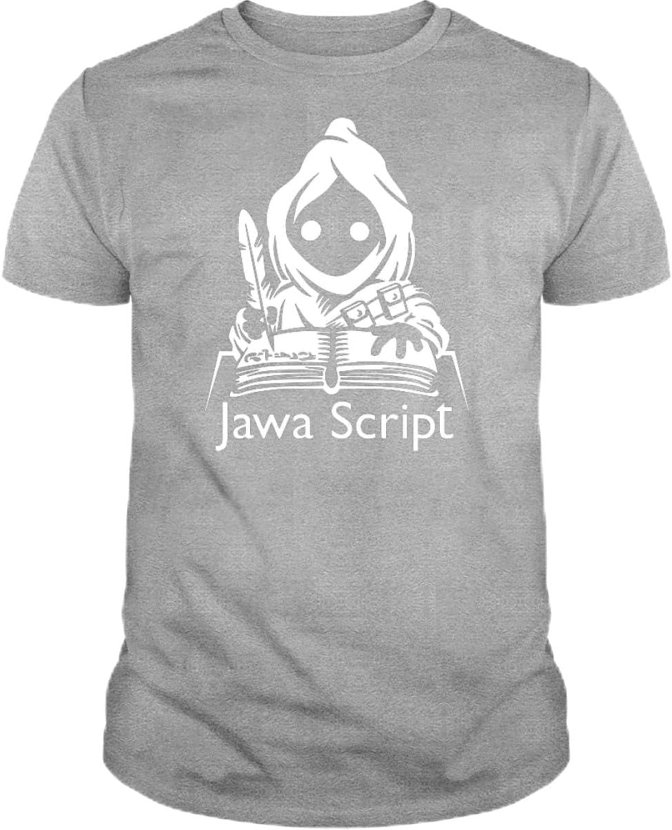 Jawa Script T Shirt - Funny Tatooine IT Humor Cotton Shirt for Mens & Womens - Short Sleeve Crew Neck Soft Fitted Tees S