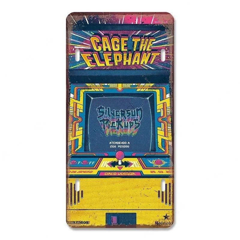 Vintage Video Game License Plate Metal Sign Playstation Gamer Metal Tin Poster For Boys Play Room Workshop Home Wall Art Decor