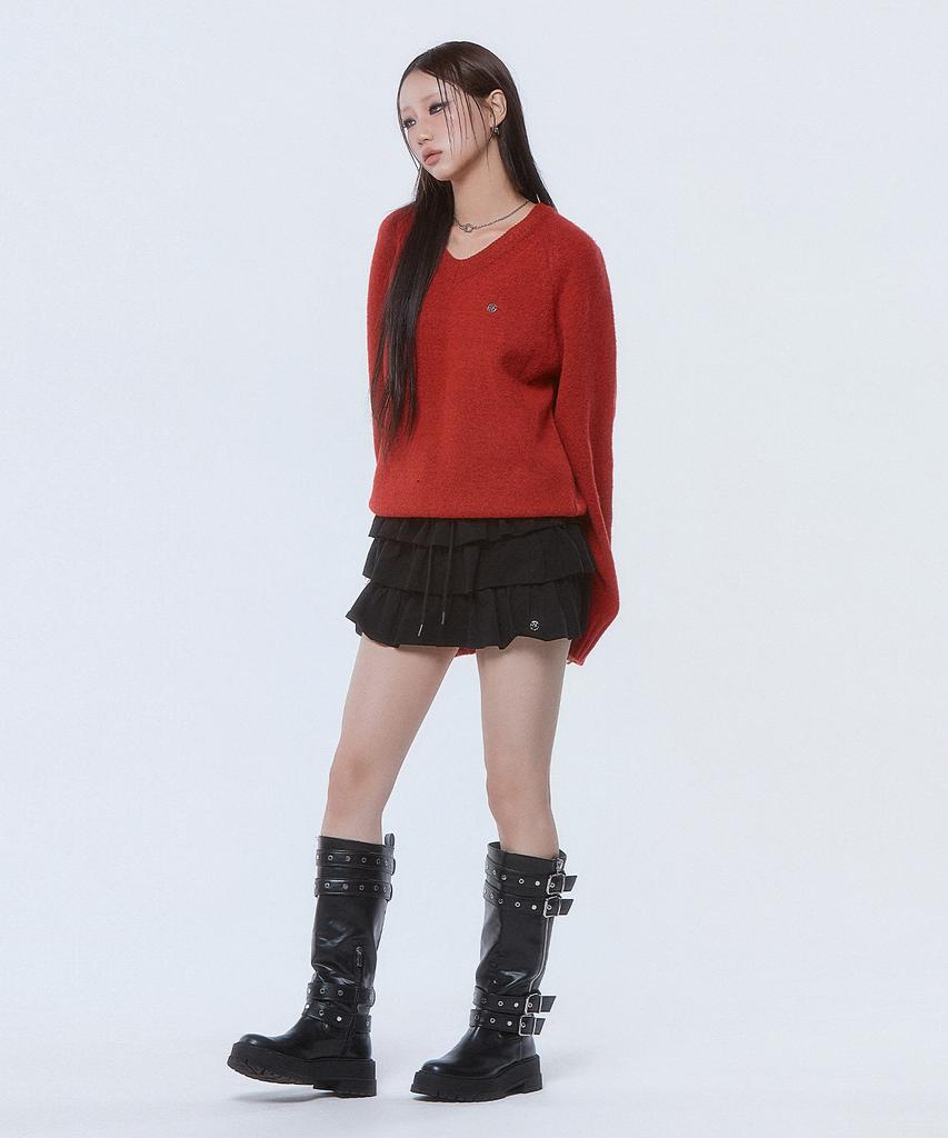 DAUSPICE (Duc) Raglan Knit Red