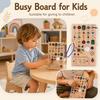 Montessori Wooden Busy Board with Light Switches and Sensory Toys Circuit Busy Board for Toddlers and Babies Over 1 Year Educational Activity Toy