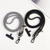 Universal Nylon Long Mobile Phone Lanyards 120CM Crossbody Hanging Shoulder Strap Detachable Neck Cord Anti-Lost Rope Patch