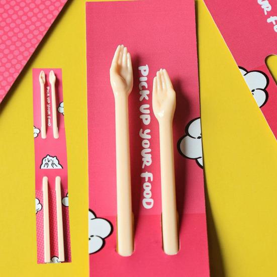 Cute Palm Chopsticks for Kids Beginners Practical Baby Eating Chopstick Learning Training Helper for Improving Hand-eye Coordination