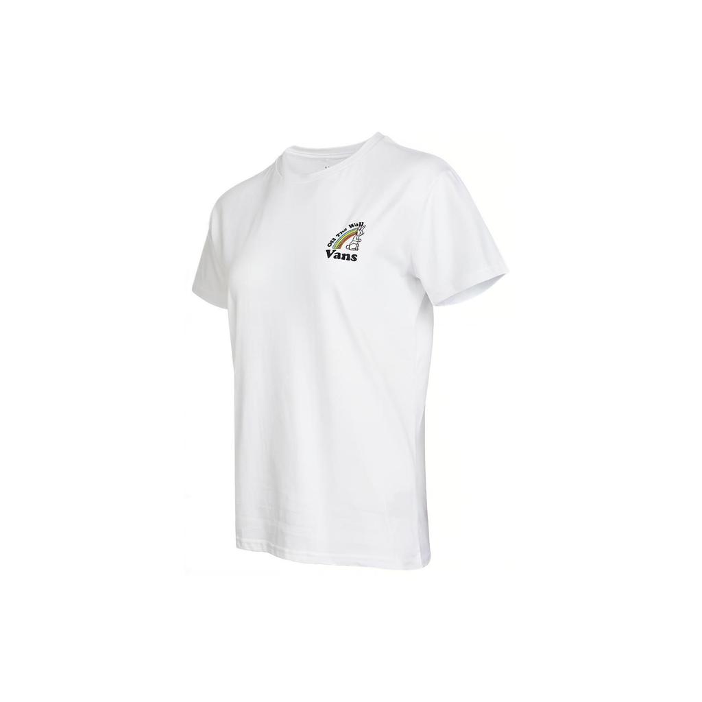 Vans Graphic Logo Breathable Training Sports Casual Short Sleeve T-Shirt Women Tops White VN0A7YH6WHT