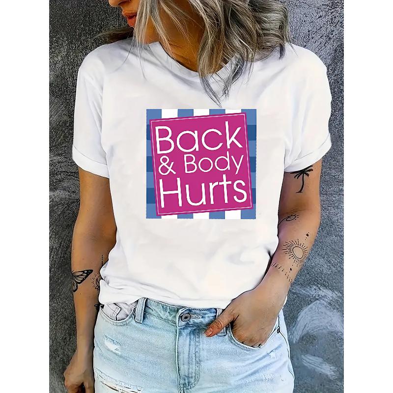 Women s Trendy Graphic Print Polyester Short Sleeve Tee Soft Touch Lightweight Breathable Spring Summer Top XXL белый