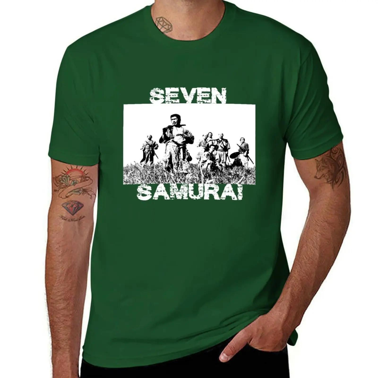 Seven Samurai - 7 Samurai T-Shirt anime vintage clothes heavyweight t shirts for men 4XL