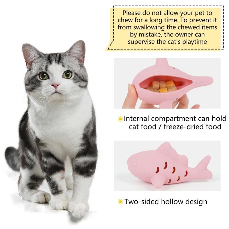 Interaktives Katzen-Puzzlespielzeug mit Leckerli-Ausgabefunktion Silikone Kauen Fischdesign Fördert Bewegung Mentale Stimulation