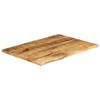 VidaXL Dessus de table 70x60x2,5 cm bord vivant bois massif manguier, dessus de table en bois, dessus de table d'appoint, 370355