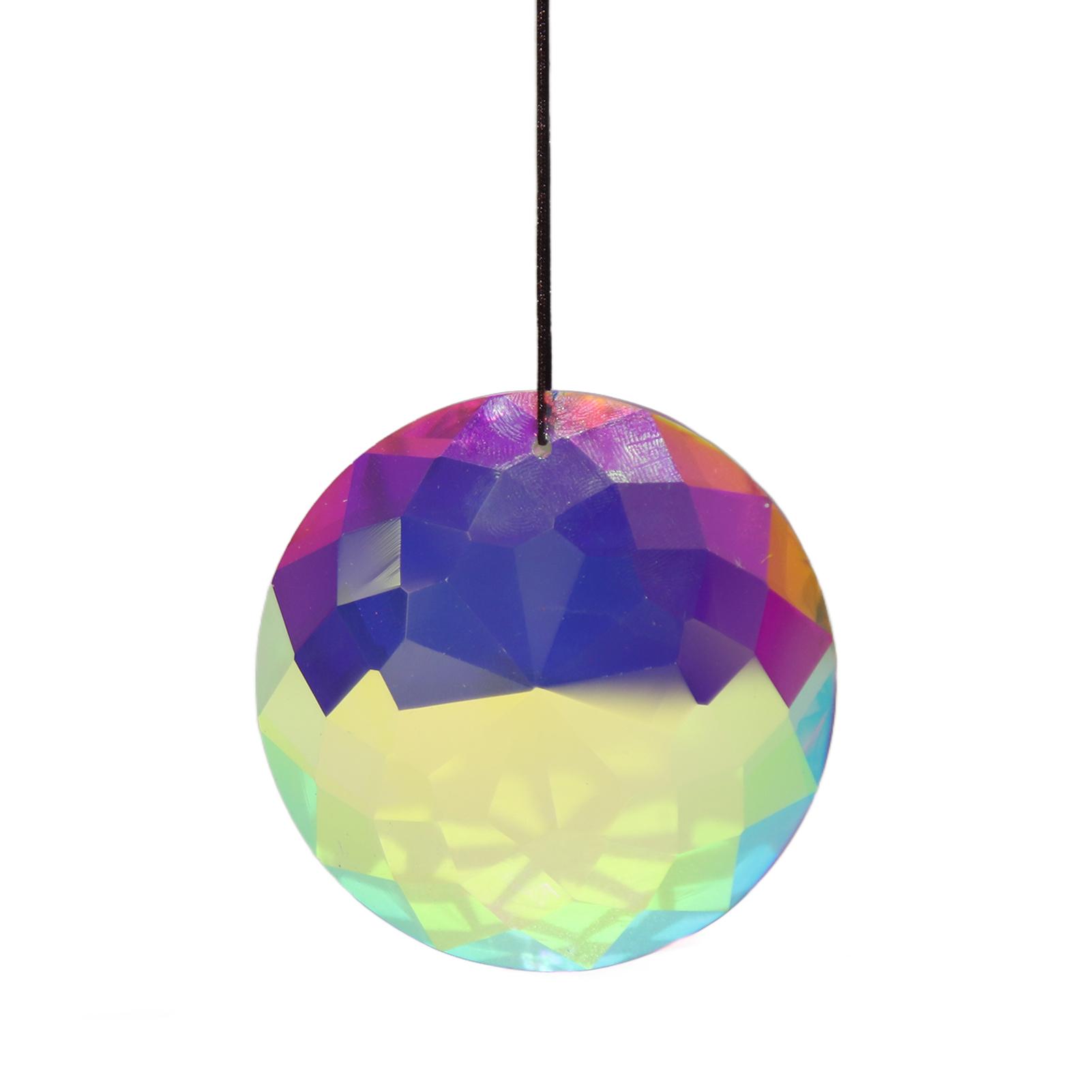 Prism Pendant Ornament with Lanyard Polished Hanging Maker for Window Photo Props Decoration