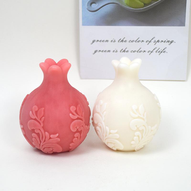 1 Pcs Pomegranate Candle Silicone Mold Gypsum Form Soft Molds Art Aromatherapy Plaster Home Decoration Mold Home Decor