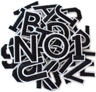 26 Pièces Patch Lettre Thermocollant Broderie Alphabet A-Z, Applique Vêtements, Robes, Chapeaux, Chaussettes, Jeans, Accessoires DIY