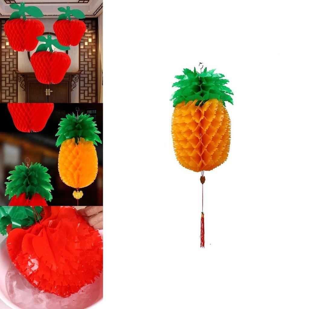 Charming Pineapple Apple Lanterns Designed For Colorful Happy New Year And Celebration Decor