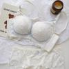 French Garden Lace Push-Up Wire-Free Bra Set for Small Busts