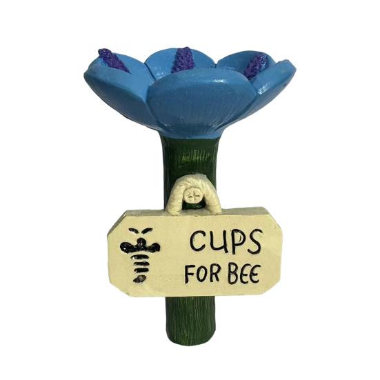 Insekten-Wassernapf Blumenförmige Bienen-Trinkstation Bestäuber-Hydrationsbecher für Bienen Schmetterlinge Outdoor-Garten-Hof-Dekoration