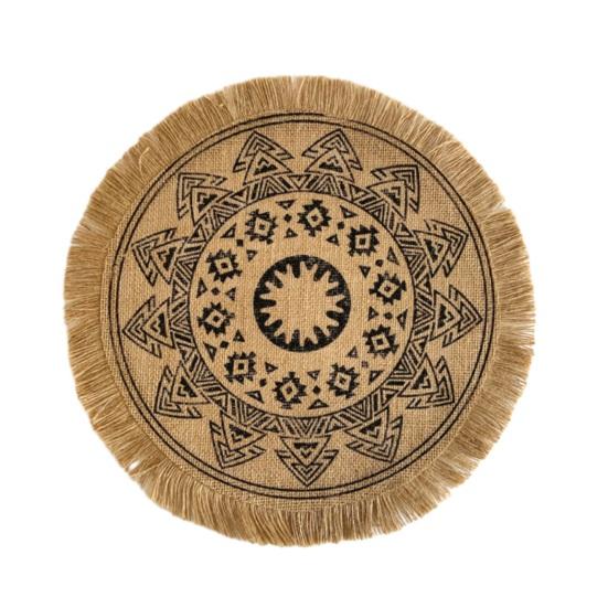 Ronde Jute Placemats voor Tafel, Geweven Jute Onderzetters, Rustieke Natuurlijke Vezel Matten voor Borden Kopjes, Boerderij Keuken Eetkamer Decor