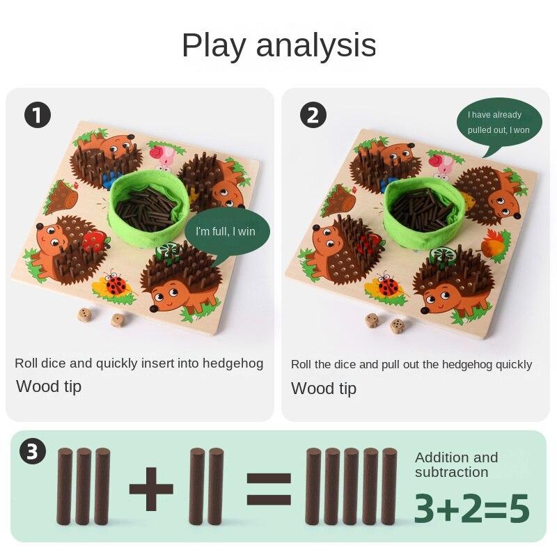 Hedgehog Game Children's Early Education Gjør-det-selv manuell montering og demonteringsleker