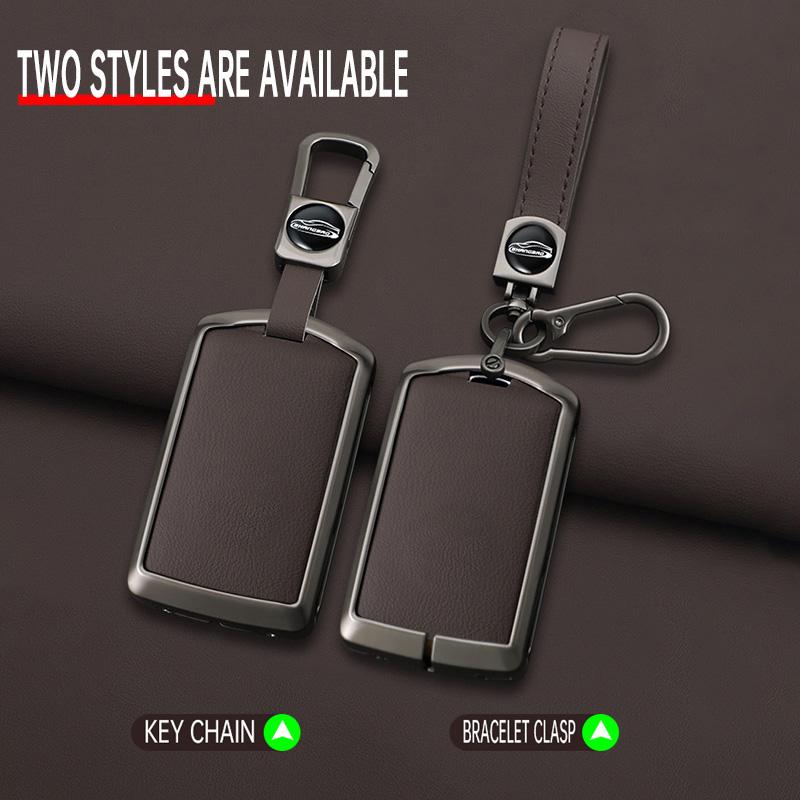 Metal Car Smart Remote Key Case Full Cover Protection Holder Shell for Volvo Polestar 2 Polestar 3 2023 2024 Keyless Keychain