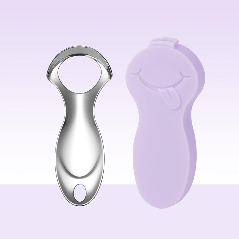 Mini Tongue Scraper Cleaner Scrapers Brush Tool Metal Mouth Scraping Cleaning Adults Breath Tounge Dental Bad For Care