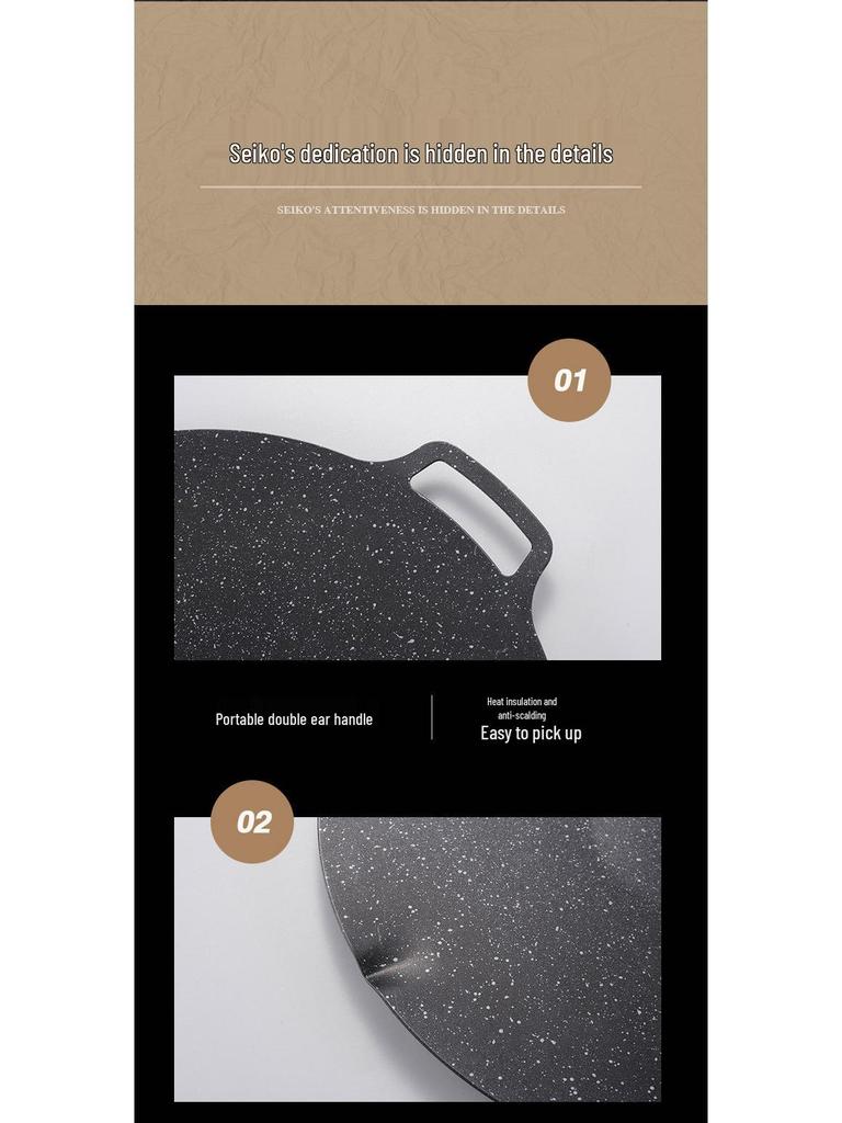 Portable Non-stick Camping Griddle and Frying Pan Set for Outdoor Barbecue Cooking