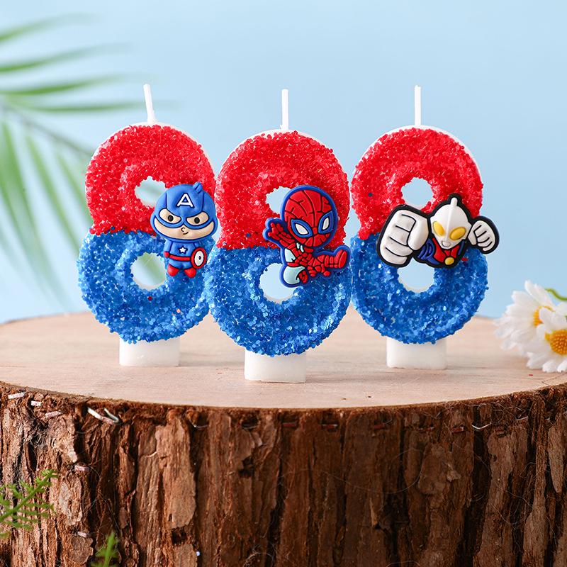 Creative Digital Birthday Candles with Cartoon Characters for Children s Cake Decoration