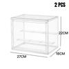 1/2/3/4PCS Acrylic Clear Display Storage Box for Fingures Foldable Display Case for Figurines Dolls Action Figure Organizer Box