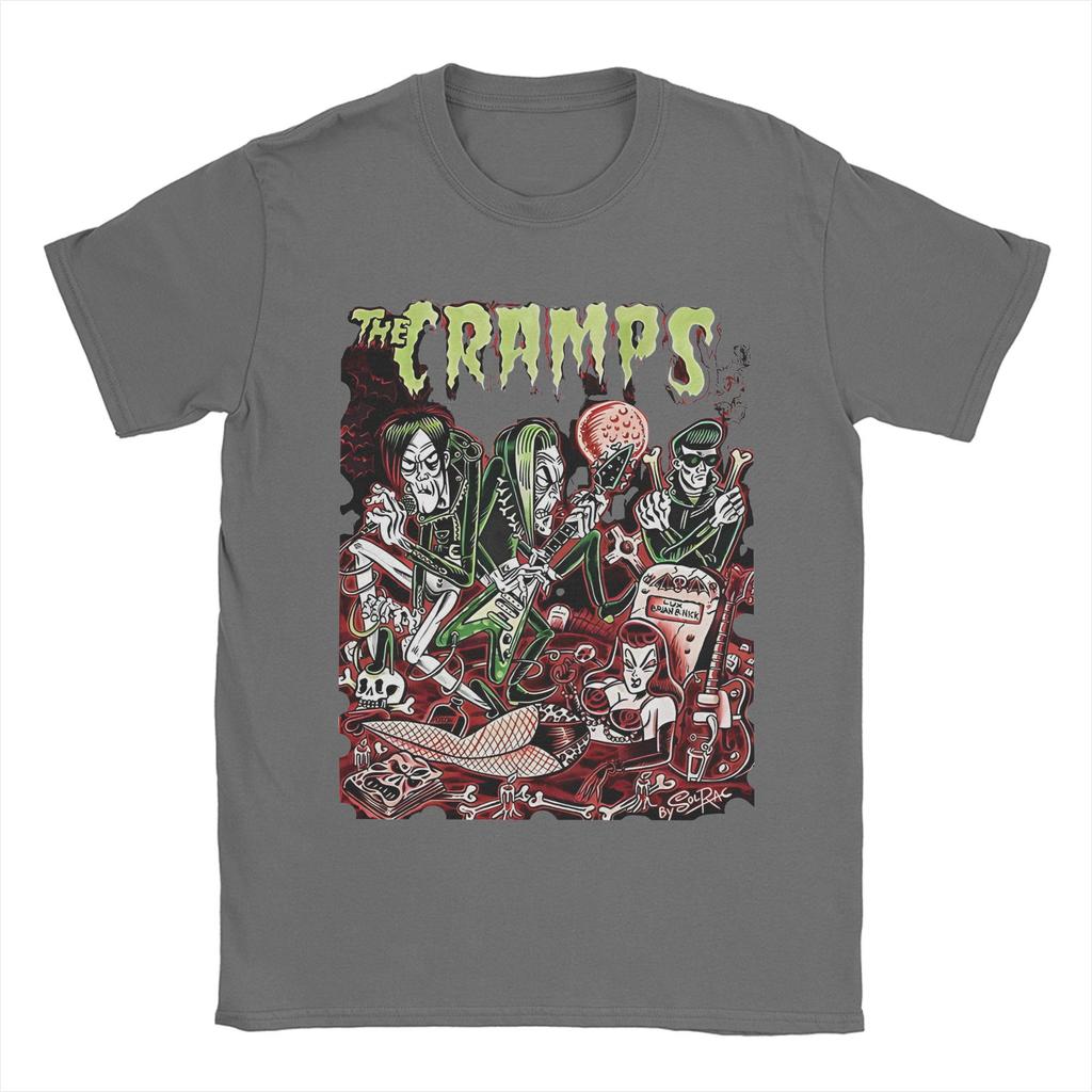 The Cramps Band T-shirt för Män Kvinnor Presentidé T-shirts Läskig Design 100% Bomull Kläder