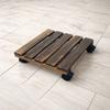 New Round/Square Plant Stand Wheels Rolling Wooden Plant Caddy Stand Portability Thicken Flower Pot Tray Garden