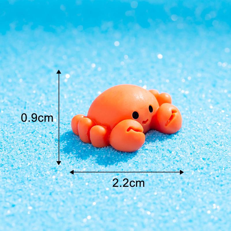 

Мини-фигурка морской жизни, мультяшный дельфин, краб, каракатица, осьминог, микропейзаж, кукольный домик, украшение для интерьера автомобиля, настольное украшение as the picture