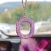 Rhinestone Bow Polymer Clay Car Rearview Mirror Hanging Ornament