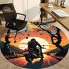 Tappeto Rotondo Tramonto Moto Ufficio, Tappetino Adatto Per Ufficio, Sotto Sedie Ufficio Camera da Letto Soggiorno Decorazione Casa, Decorazione Stanza