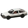 HJ64 1/64 Scale Toyota Sprinter Trueno GT APEX (AE86) JDM Style White/Black Finished Model