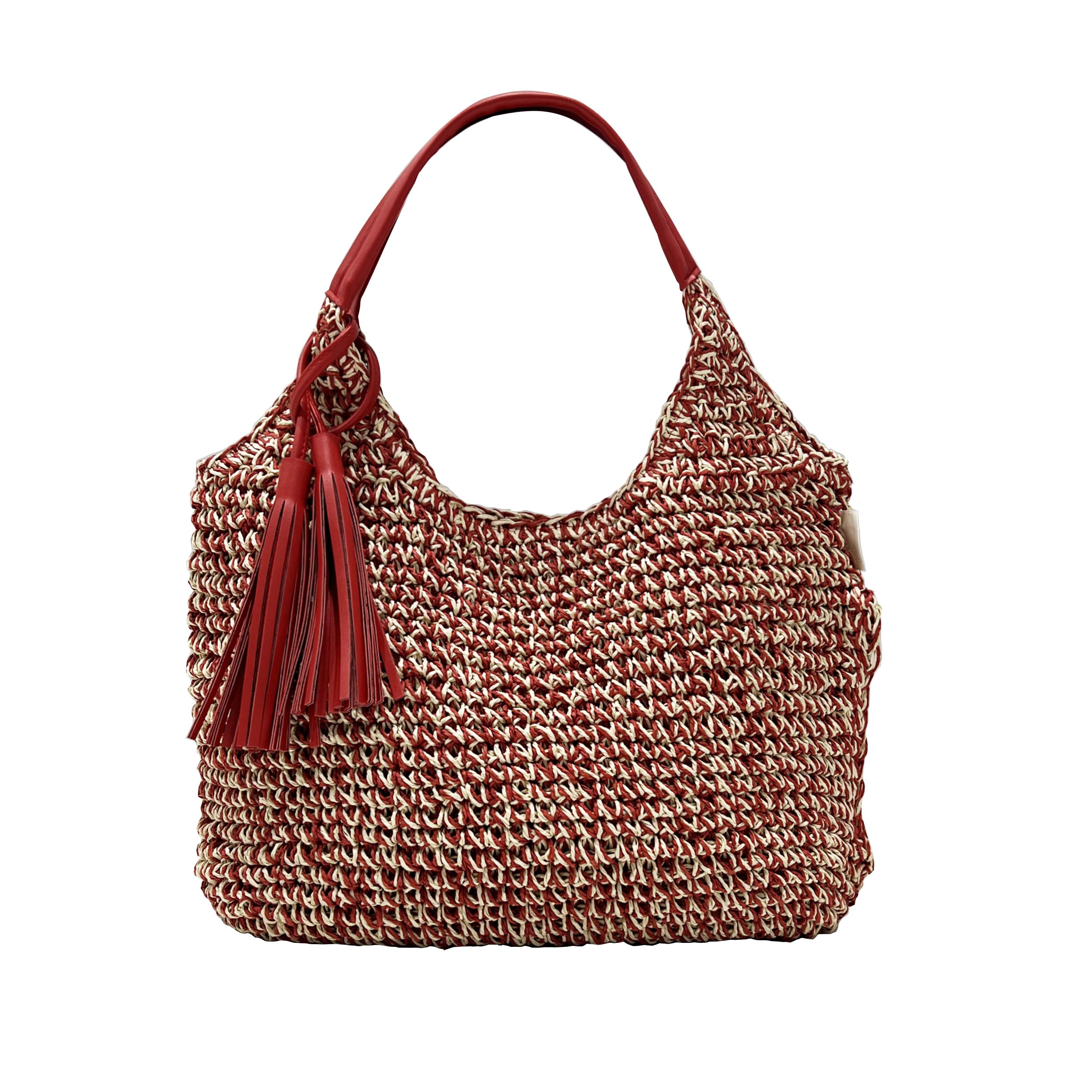 Rootote 1150 Женская сумка через плечо, Вертикальная, Круглая корзина-C (01 красный)