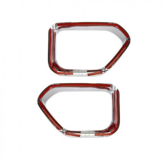 Chrome Rear Reflector Fog Light Surrounds Trim For Subaru Crosstrek 2018-