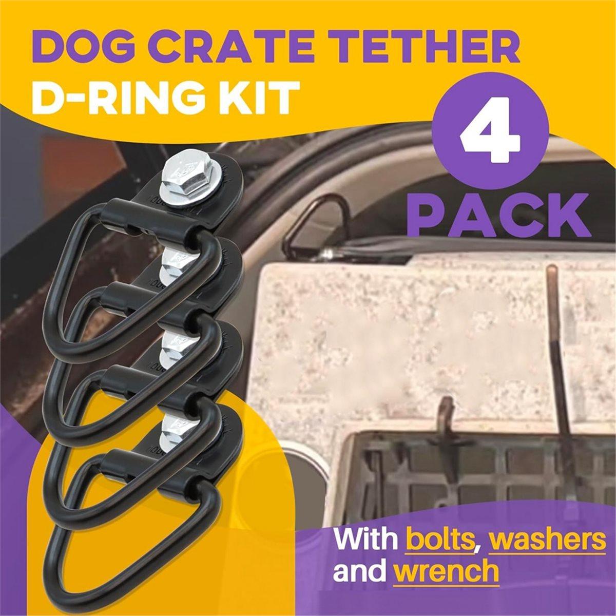 

BHBL 4 Pack Tie Down Kit for Ruffland Kennel - Tie Down D-Ring Kit, 1000lb Load Capacity, with Wrench - Easy Installation China Mainland
