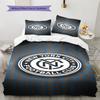 New York City FC Pattern Bedding Set Quilt Cover Pillowcase Home Decor Gift (1 * Duvet Cover + 2 * Pillowcase, Without Core)