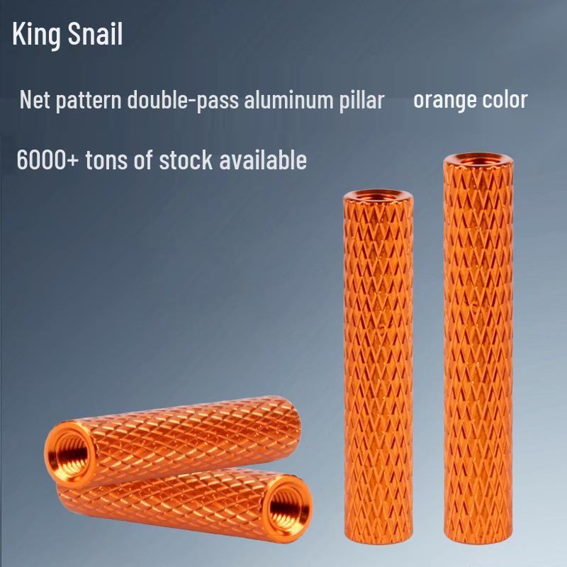 

Orange Aluminum Alloy FPV Drone Double-Headed Mesh Isolation Column D5*M3*8 Orange